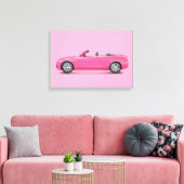 Heet Roze Auto Canvas Afdruk (Insitu (Woonkamer))