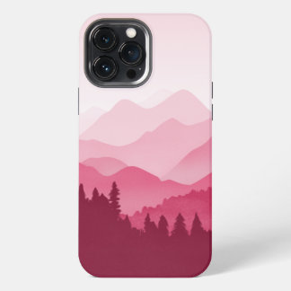 Heet Roze Bergen iPhone 13 Pro Max Hoesje