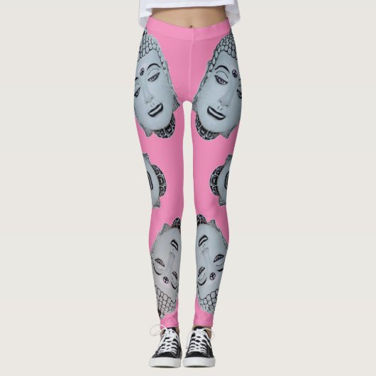 Heet Roze Boeddha Leggings (Voorkant)