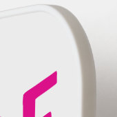 Heet Roze Bruid Stammen Wordt Mevrouw Bruiloft Pickleball Paddle (Links Detail)