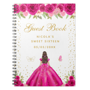 Heet Roze Bruine Haren Prinses Sweet Sixteen Notitieboek