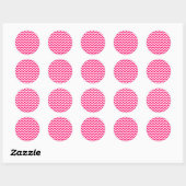 Heet Roze Chevron Stickers (Vel)