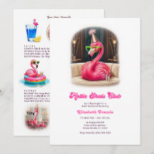 Heet Roze Club Grappige Roze Flamingo Bachelorette