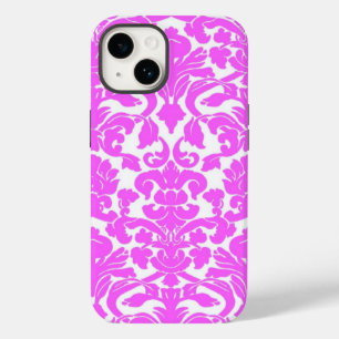 Heet Roze Damask iPhone 14 Hoesje