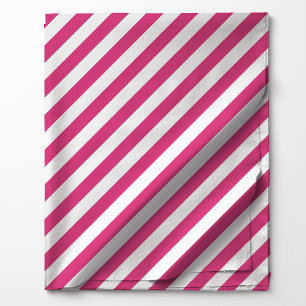 Heet Roze Diagonale Strepen Patroon Stof