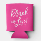 Heet Roze Drink in Liefde Hand Lettering Koelbox Blikjeskoeler (Achterkant)