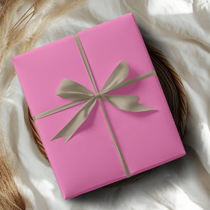 Heet Roze Effen Kleur Klassiek Elegant Cadeaupapier