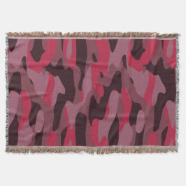 Heet roze en Bourgondië Camo Deken