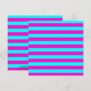 Heet roze en cyaan blauw groen turquoise strepen kaart