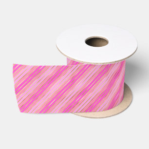 Heet roze en gouden strepen lint