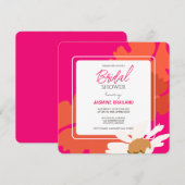 Heet roze en oranje margriet abstract bloem bruid  (Voorkant / Achterkant)