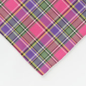 Heet Roze en Paarse geruite Pattern Fleece Deken (Hoek)