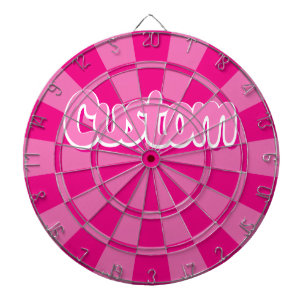 Heet roze en roze kleur witte omlijning aangepaste dartbord