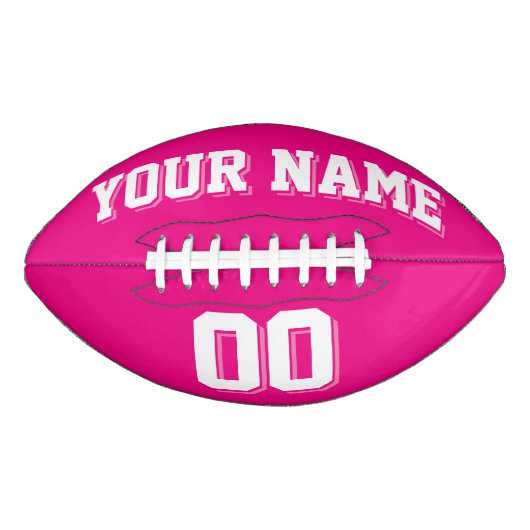 HEET ROZE EN WIT Custom Football (Voorkant)