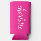 Heet Roze en Wit Meisje Kalligrafie Script (Achterkant)
