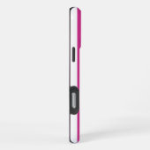 Heet Roze en Witte Strepen iPhone Hoesje (Rechterkant)