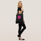 Heet Roze en Zwart 50 & Fabulous Verjaardagscadeau Tote Bag (Op model)