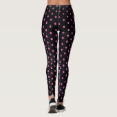Heet roze en zwart leggings (Achterkant)
