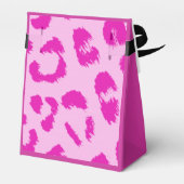 Heet roze en zwart luipaardprint bedankdoosjes (Achterkant)