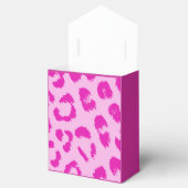 Heet roze en zwart luipaardprint bedankdoosjes (Geopend)