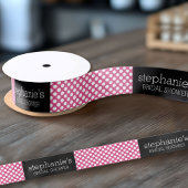 Heet Roze en Zwart Vrijgezellenfeest Preppy Patter Lint