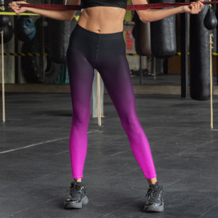 Heet roze en zwarte ombre leggings