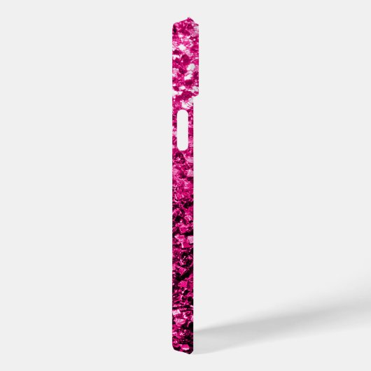 Heet roze faux glitter sparkles Case-Mate iPhone case (Achterkant / Rechts)