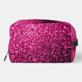 Heet roze faux glitter sparkles toilettasje (Achterkant)