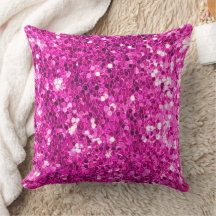 Heet Roze Faux Sequin Glitter Sierkussen
