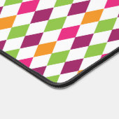 Heet roze Fleur De Lis Diamond Patroon Bureaumat (Hoek)