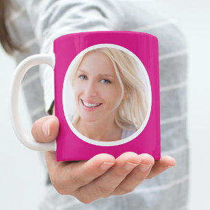 Heet roze foto koffiemok
