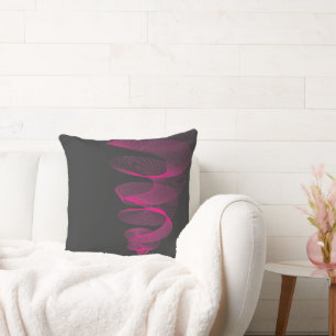 Heet Roze Fuchsia Bedrade Twister Moderne Abstract Kussen