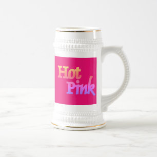 Heet Roze fuchsia linker witte stein gouden sieraa Bierpul