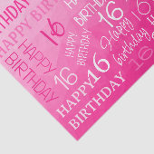 Heet roze geometrisch meshpatroon verjaardag elke tissuepapier (Detail)