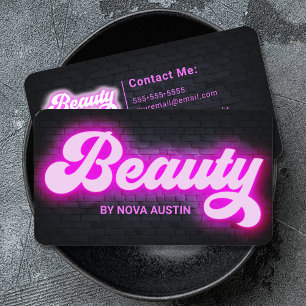 Heet Roze Glam Beauty Salon Haarstylist QR Code Visitekaartje