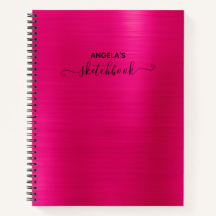 Heet Roze Glans Ombre Folie Schets Notitieboek