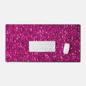 Heet roze glanzend glitter glinstert bureaumat (Keyboard & Muis)