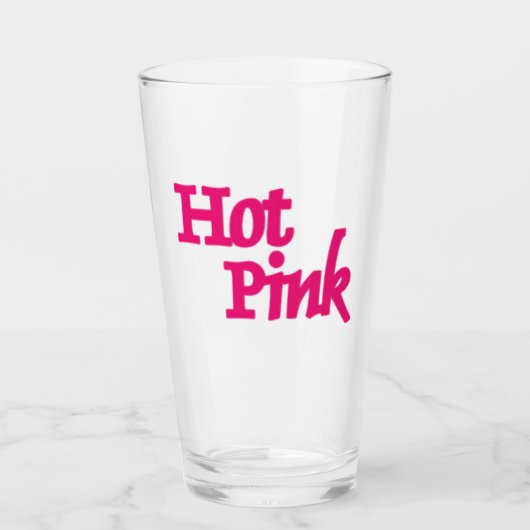 Heet Roze glazen tumbler (Voorkant)