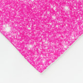 Heet Roze Glitter Meisje Show Uw Glamours Sparkle Fleece Deken (Hoek)