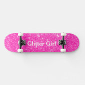 Heet Roze Glitter Meisje Show Uw Glamours Sparkle Skateboard (Horizontaal)