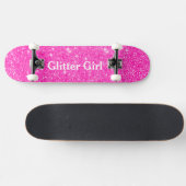 Heet Roze Glitter Meisje Show Uw Glamours Sparkle Skateboard (Horizontaal)