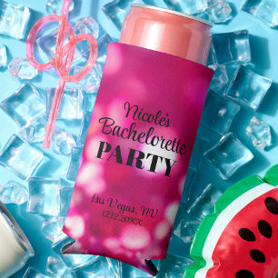Heet Roze Glitter Moderne Glam Bachelorette Feest