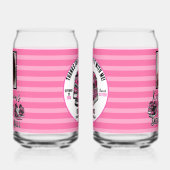 Heet Roze Glitter Sneaker Bal Foto Verjaardag Blikvorm Glas (Rechts)