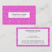 Heet Roze Glitter Textuur Print Visitekaartje (Voorkant / Achterkant)