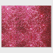 Heet Roze Glitter Verpakkingsdocument Cadeaupapier (Vlak)