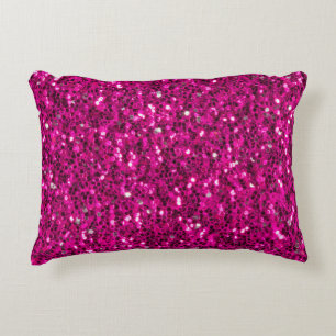 Heet roze glitters namaak glans accent kussen
