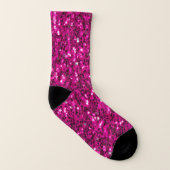 Heet roze glitters nep glitter sokken (Links binnenkant)
