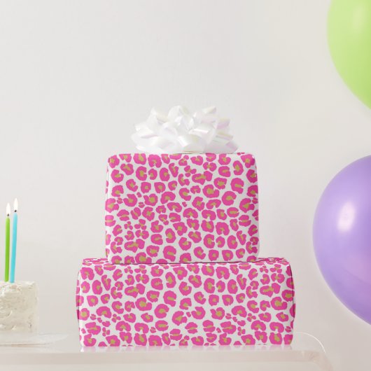 Heet roze goud luipaard patroon cadeaupapier (Feestgeschenken)
