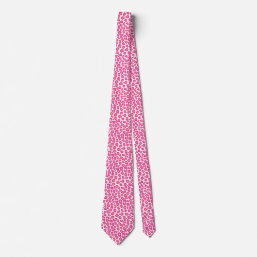 Heet roze goud luipaard patroon stropdas (Voorkant)
