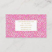Heet roze goud luipaard patroon visitekaartje (Achterkant)